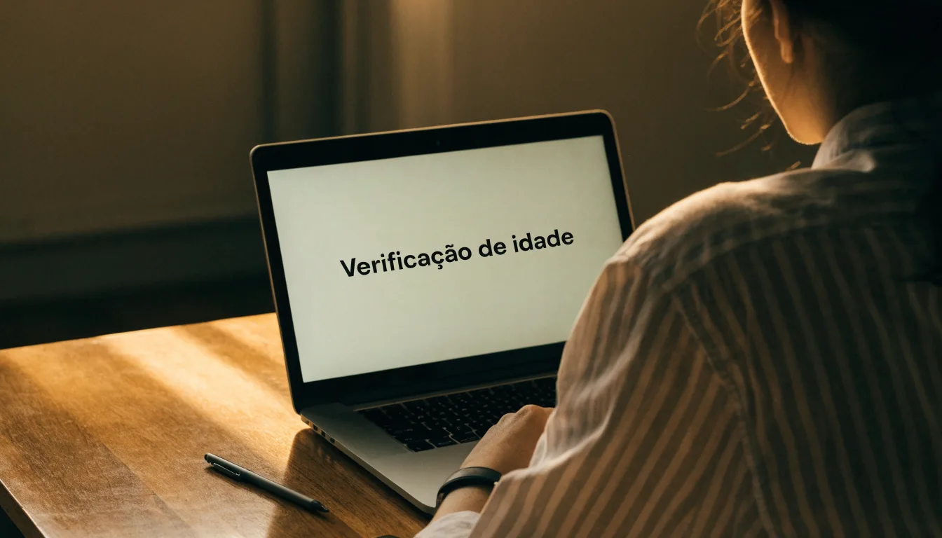 Uma folha de licença em papel com um selo vermelho, pousada numa secretária de madeira ao lado de uma caneta